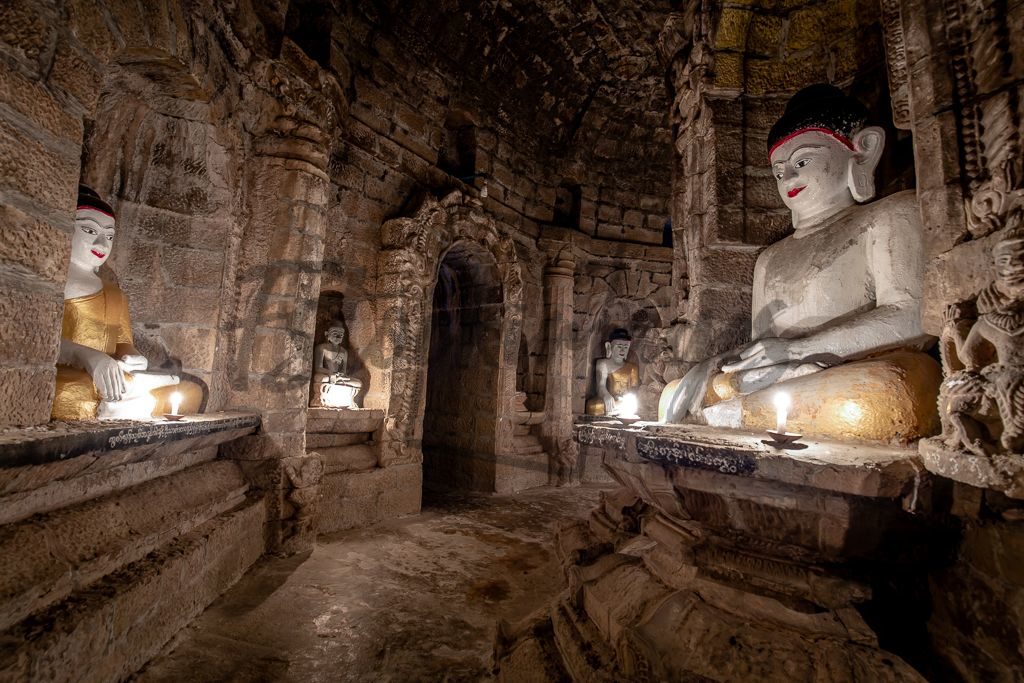 Buddha Statues in Andaw Thein Temple, Mrauk-U