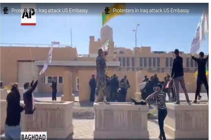 ‘Straight from Iran’s playbook in 1979’: Bolton joins Trump in blaming country for attack on US Iraq embassy