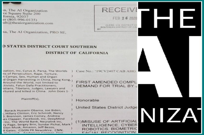 Obama, Google, Bidens, Clinton, Schmidt, Sued in Fed Court, Weaponized AI Bio-Tech Transfer, Endangering the Lives of All People, Complicity to Slave Camps, China