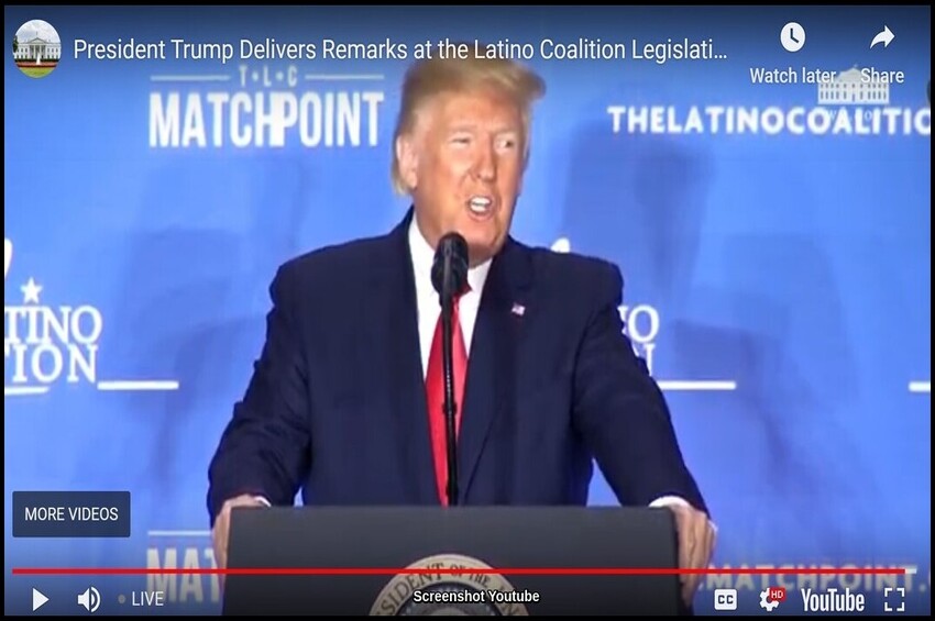 WATCH LIVE: President Trump speaks at the Latino Coalition Legislative Summit