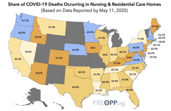 STUNNING: In the US 39% of All US COVID-19 Deaths — or 31,900 — Occurred in Nursing Homes